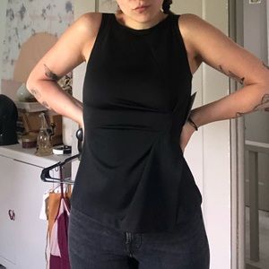 High Neck Zara Tank w/ Pleated Details